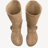 Overhead view of sand kristen ankle boot on white background, with no model shown.