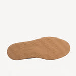 Sole view of multi-white suede calf start sneakers on white background, with no model shown.