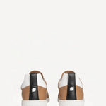Back view of camel start sneakers on white background, with no model shown.