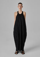 Plisse Tank Dress - Black