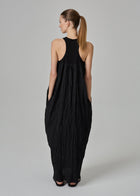 Plisse Tank Dress - Black