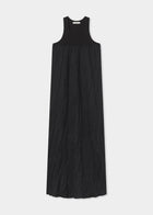 Plisse Tank Dress - Black