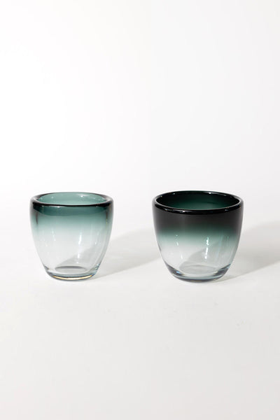 Italy 1960's Pair of Blue Glass Vessels