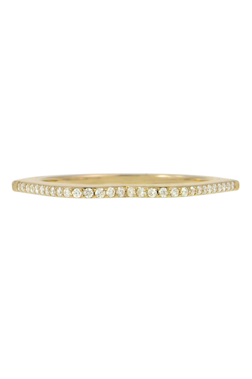18K Yellow Gold Matte OMG Bangle with Diamonds