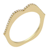 Raphaele Canot 18K Yellow Gold Matte OMG Bangle with Diamonds