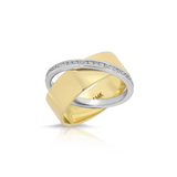 Nancy Newberg 14K Yellow Gold Ring with Floating Diamond