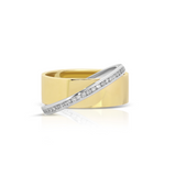 Nancy Newberg 14K Yellow Gold Ring with Floating Diamond