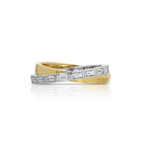 Nancy Newberg 14K Yellow and White Gold Rolling Ring with Diamonds