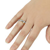 Nancy Newberg 14K Yellow and White Gold Rolling Ring with Diamonds