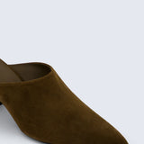 Rivoli mule in split suede