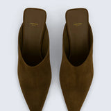 Rivoli mule in split suede