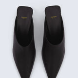 Rivoli mule in nappa leather - dark brown