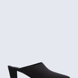 Rivoli mule in nappa leather - dark brown