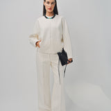 Maison Rabih Kayrouz Double Crepe Pants Off White / 38