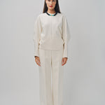 Maison Rabih Kayrouz Double Crepe Pants Off White / 38
