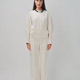 Maison Rabih Kayrouz Double Crepe Pants Off White / 38