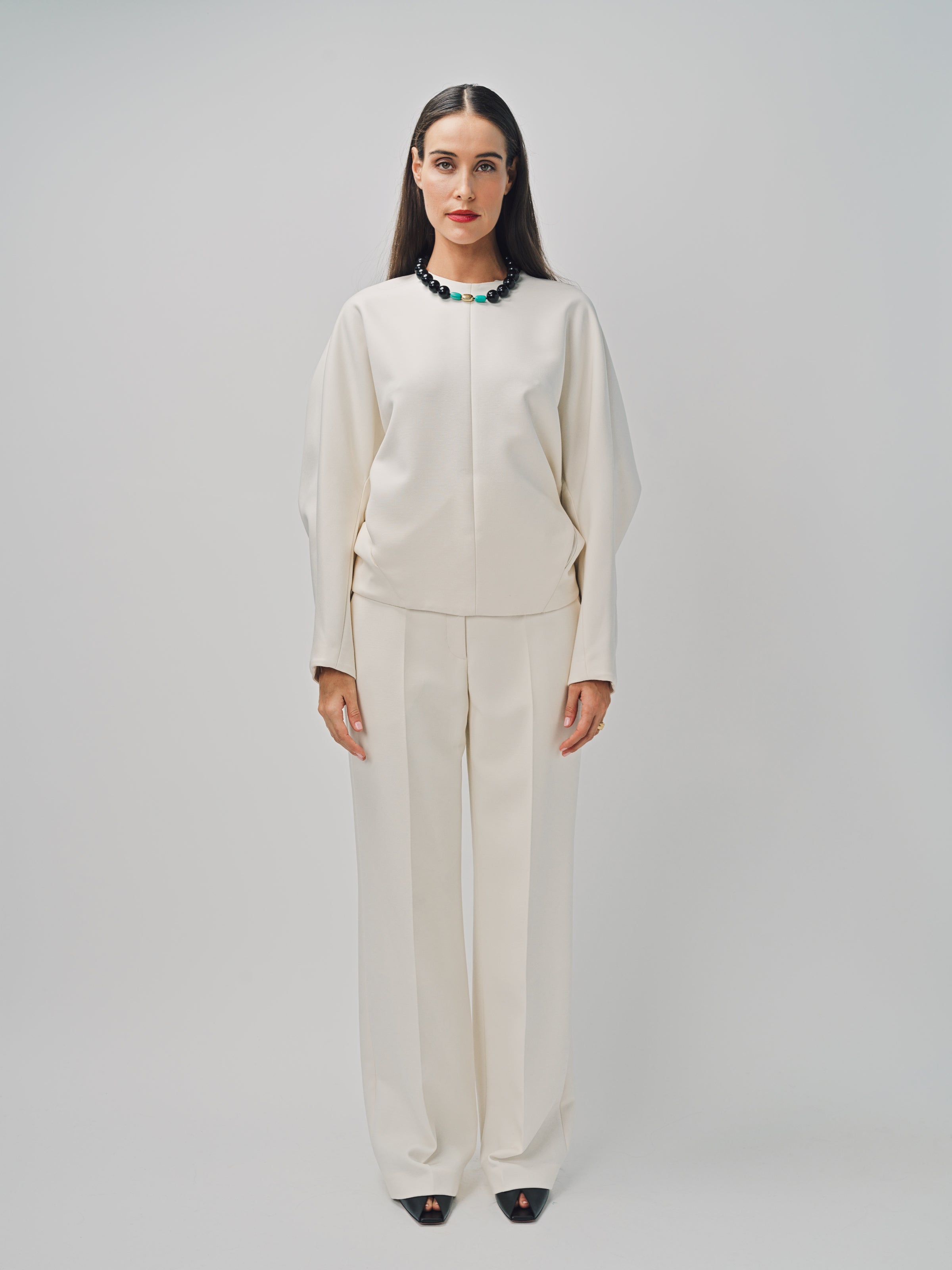 Maison Rabih Kayrouz Double Crepe Pants Off White / 38