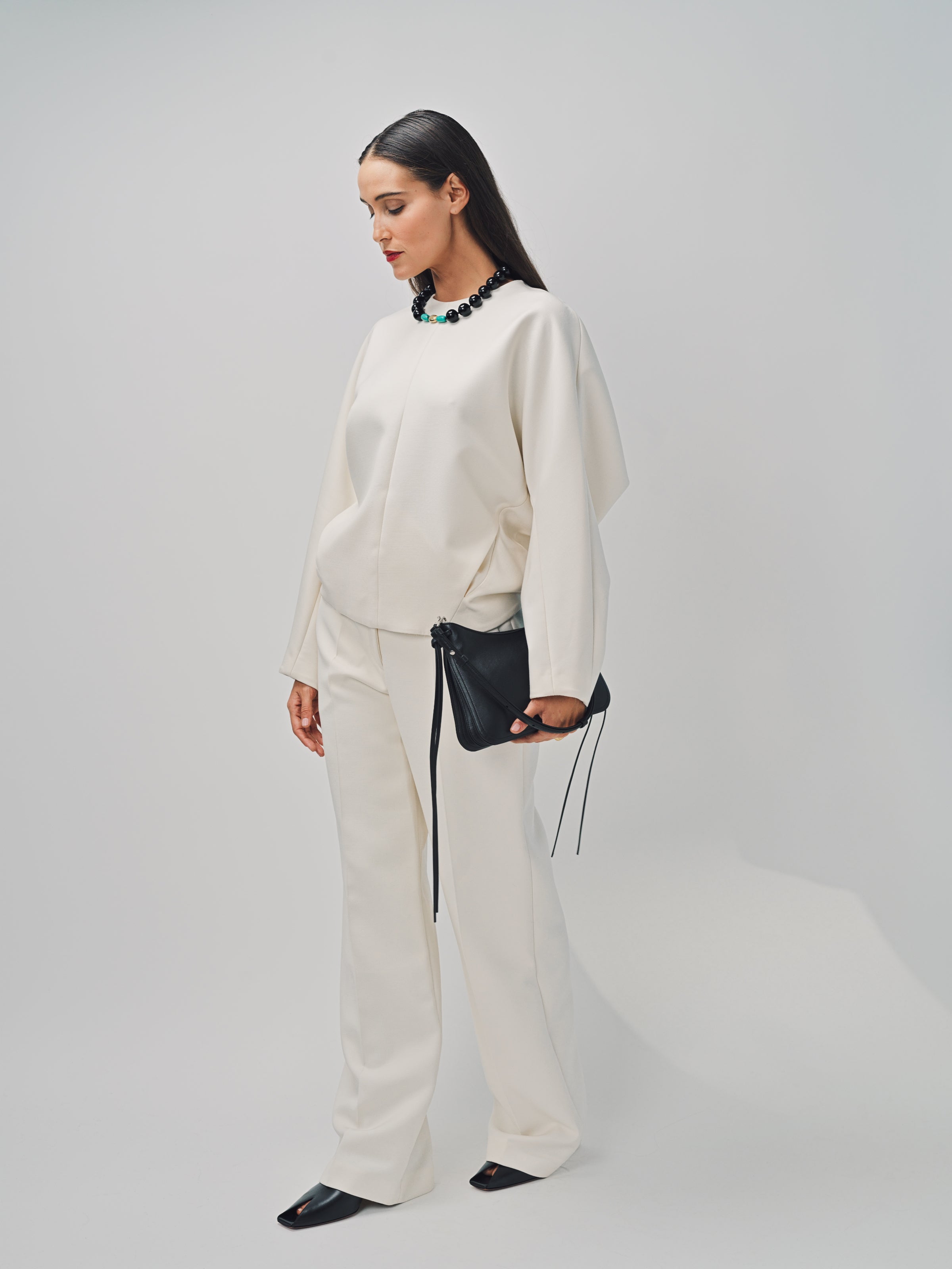 Maison Rabih Kayrouz Double Crepe Pants Off White / 38