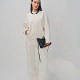 Maison Rabih Kayrouz Double Crepe Pants Off White / 38