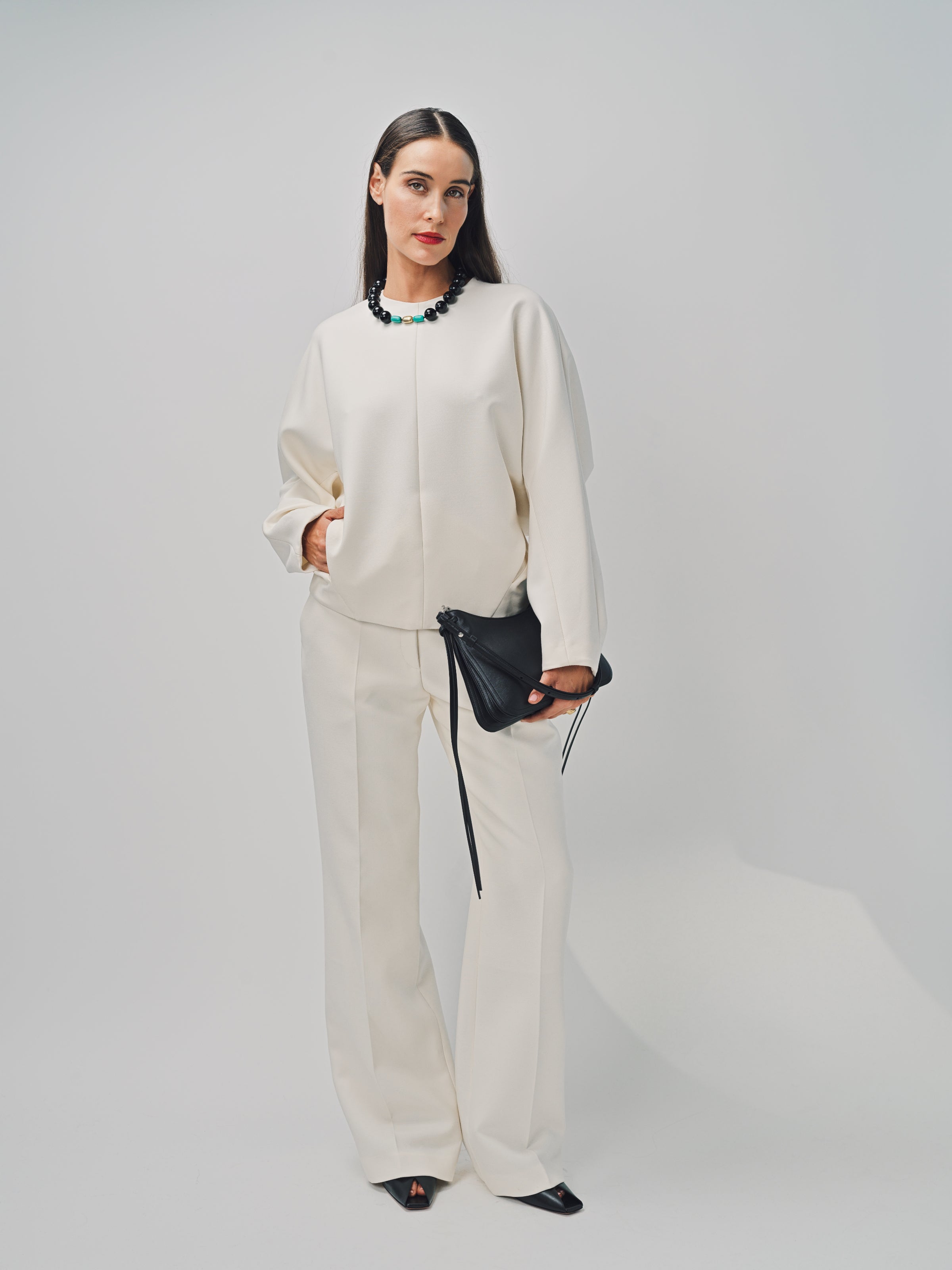 Maison Rabih Kayrouz Double Crepe Pants Off White / 38
