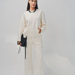 Maison Rabih Kayrouz Double Crepe Pants Off White / 38