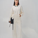 Maison Rabih Kayrouz Double Crepe Pants Off White / 38