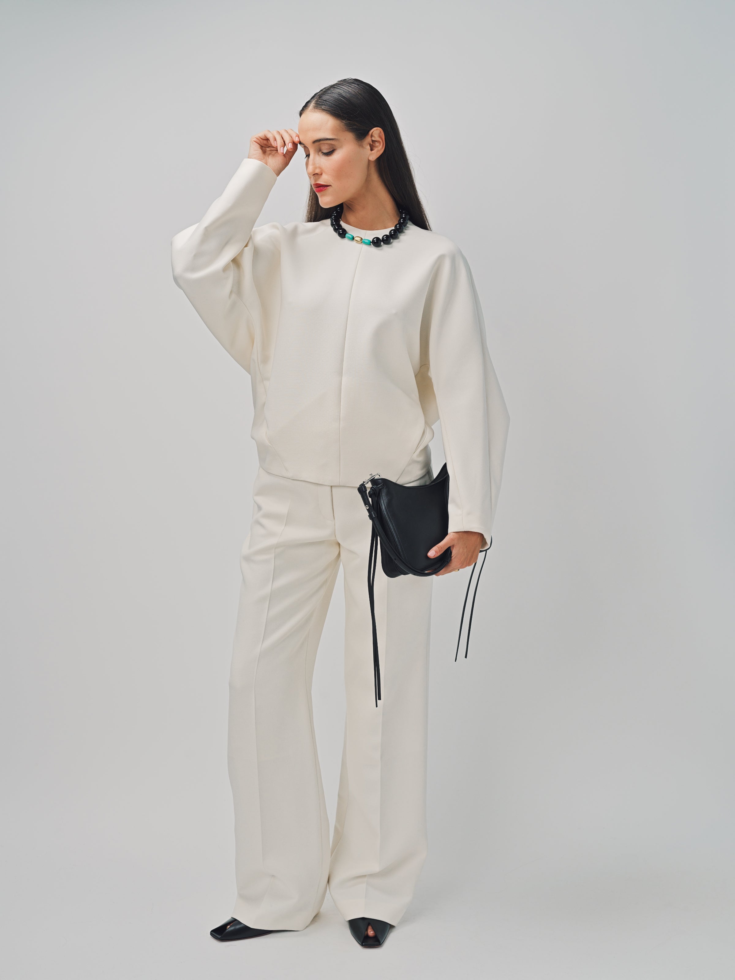 Maison Rabih Kayrouz Double Crepe Pants Off White / 38