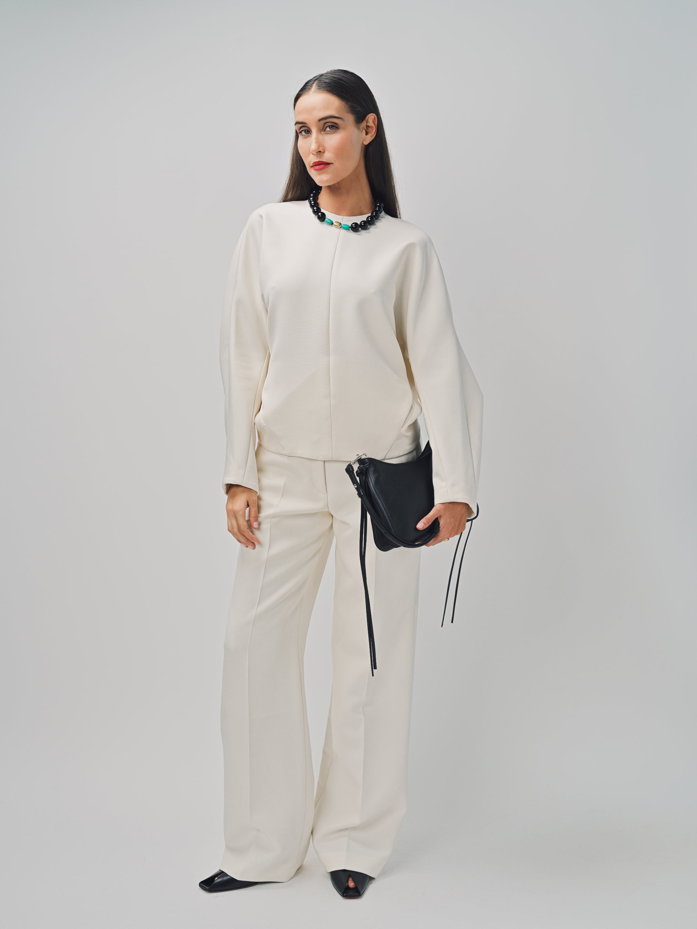 Maison Rabih Kayrouz Double Crepe Pants Off White / 38
