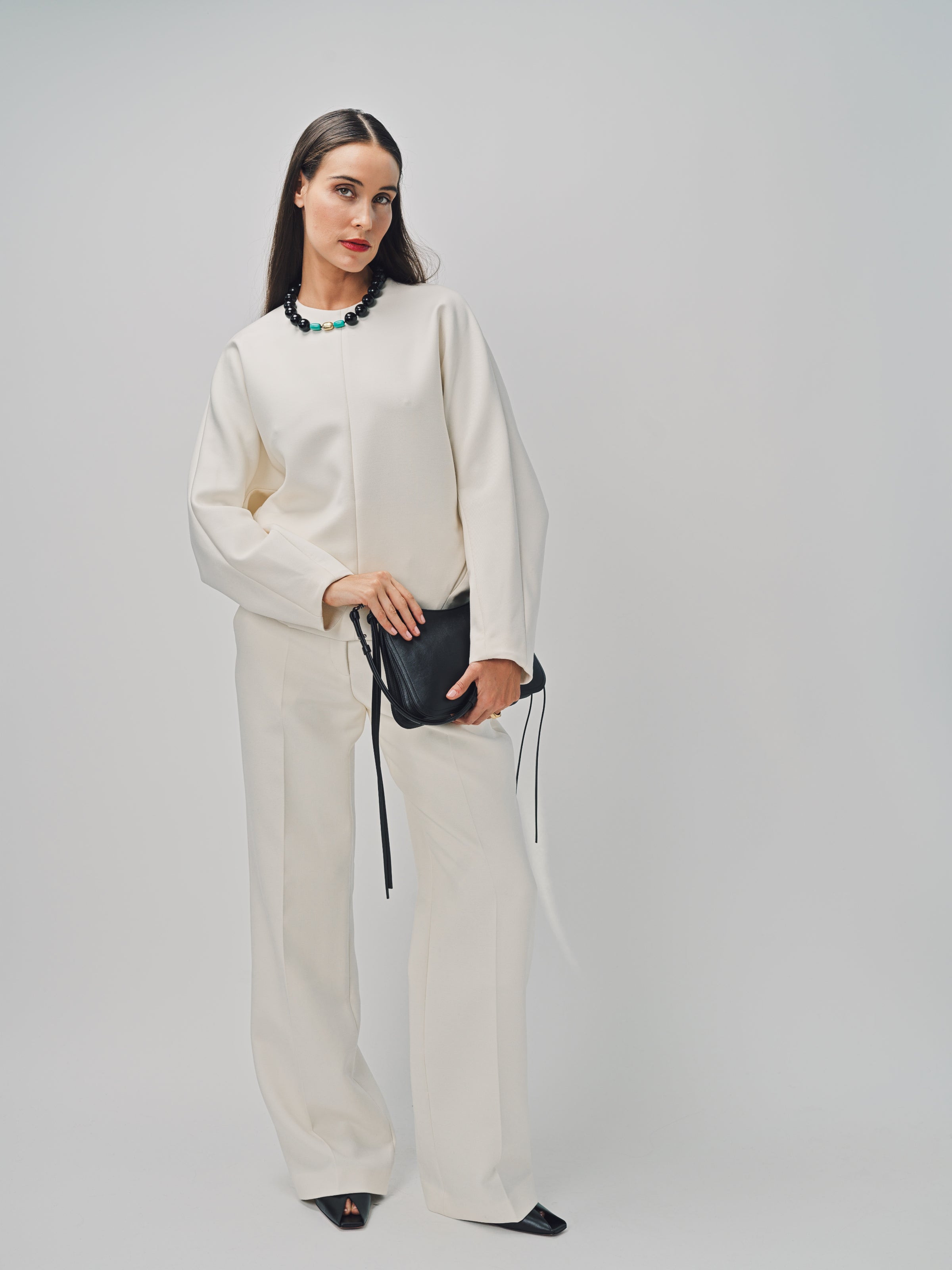 Maison Rabih Kayrouz Double Crepe Pants Off White / 38
