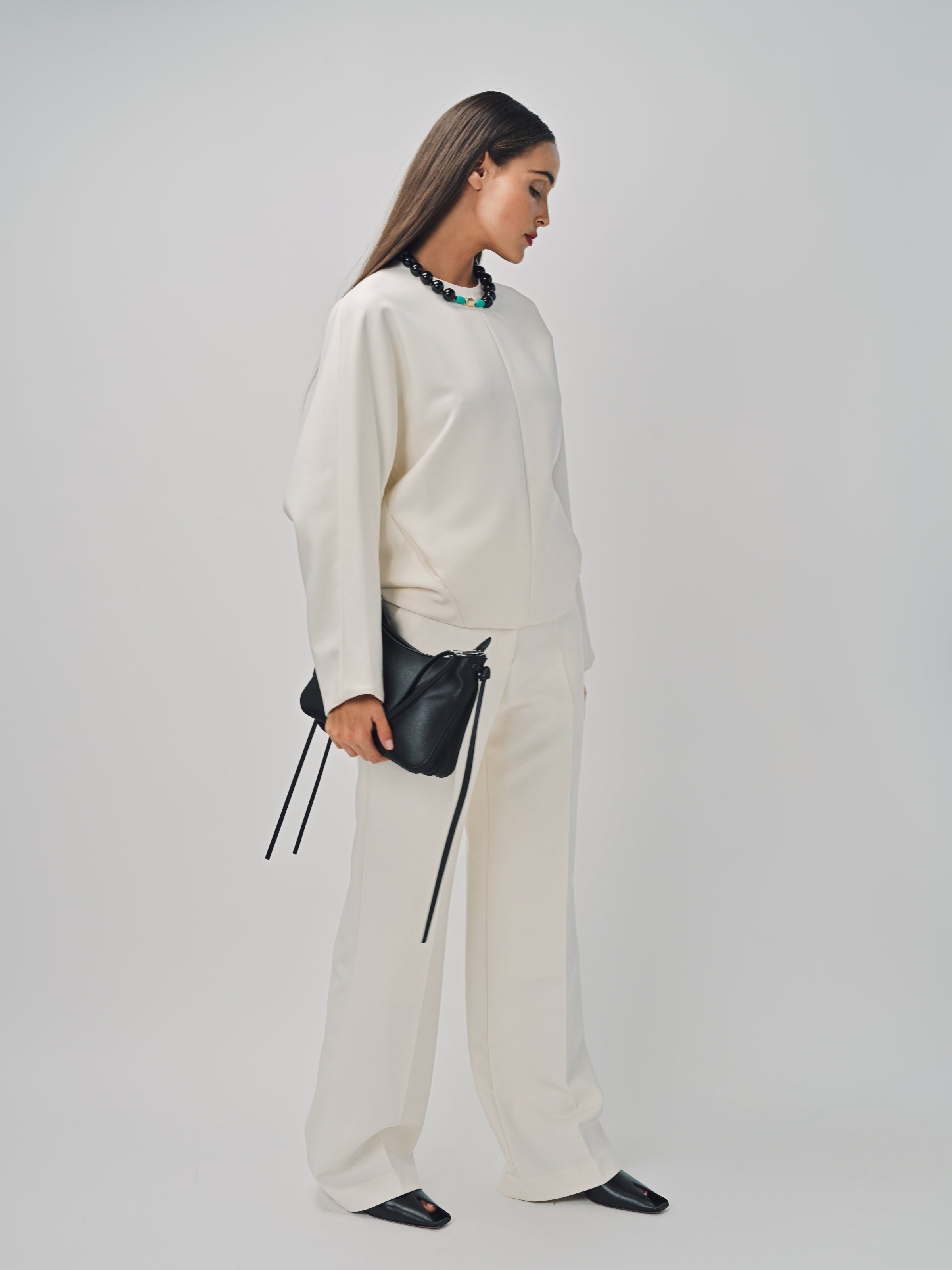 Maison Rabih Kayrouz Double Crepe Pants Off White / 38
