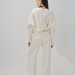 Maison Rabih Kayrouz Double Crepe Pants Off White / 38