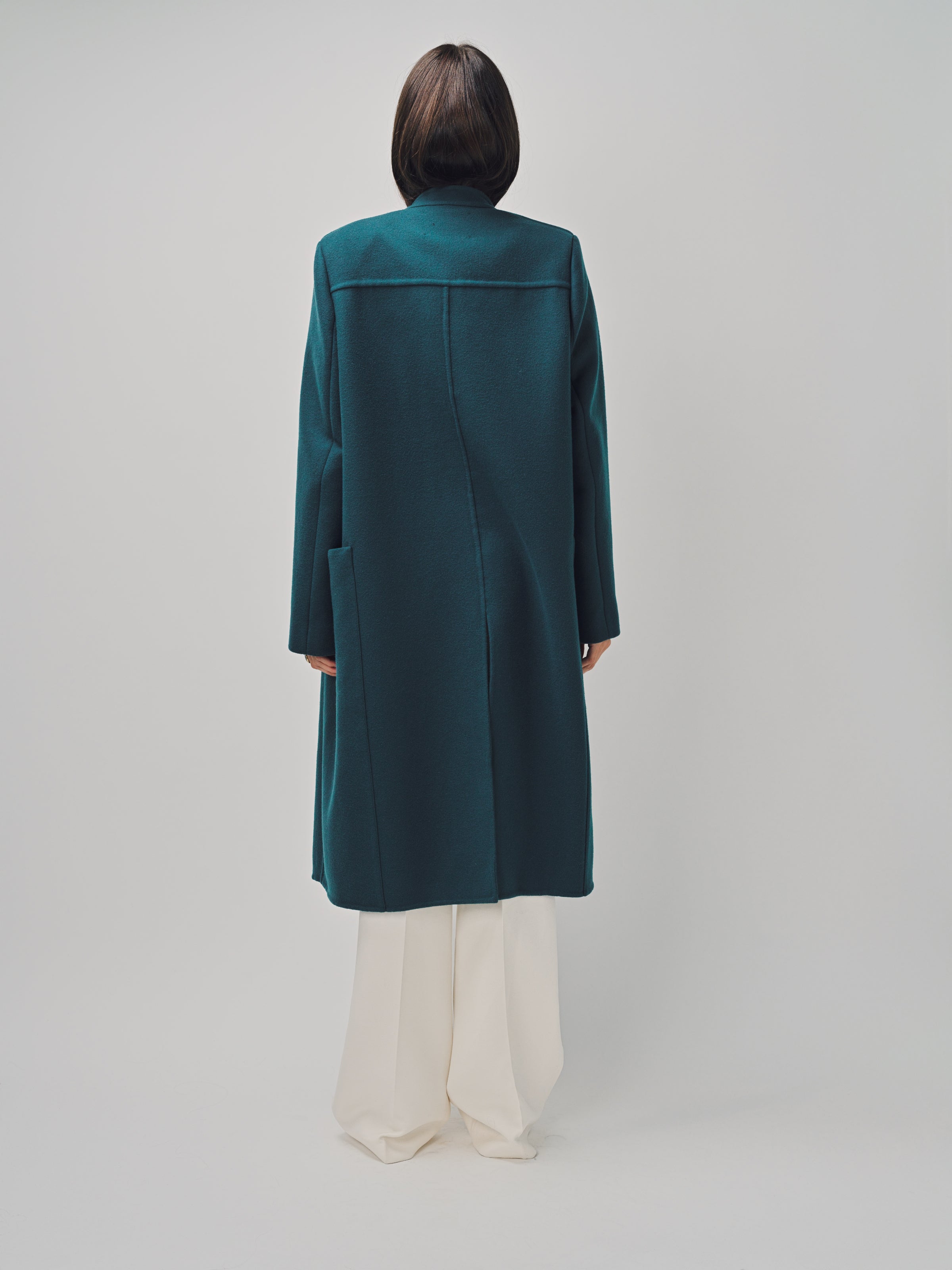 Maison Rabih Kayrouz Drap De Laine Coat Vert / 40