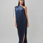 Maison Rabih Kayrouz Fluid Satin Dress Navy / 36