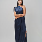 Maison Rabih Kayrouz Fluid Satin Dress Navy / 36