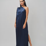 Maison Rabih Kayrouz Fluid Satin Dress Navy / 36