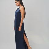 Maison Rabih Kayrouz Fluid Satin Dress Navy / 36