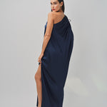 Maison Rabih Kayrouz Fluid Satin Dress Navy / 36
