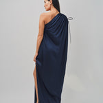 Maison Rabih Kayrouz Fluid Satin Dress Navy / 36