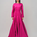 Maison Rabih Kayrouz Satin Long Dress Fuschia / 38