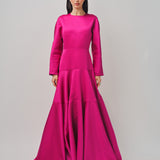 Maison Rabih Kayrouz Satin Long Dress Fuschia / 38