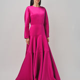 Maison Rabih Kayrouz Satin Long Dress Fuschia / 38
