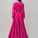 Maison Rabih Kayrouz Satin Long Dress Fuschia / 38