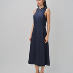 Maison Rabih Kayrouz Stripey Flannel Short Dress Navy / 36