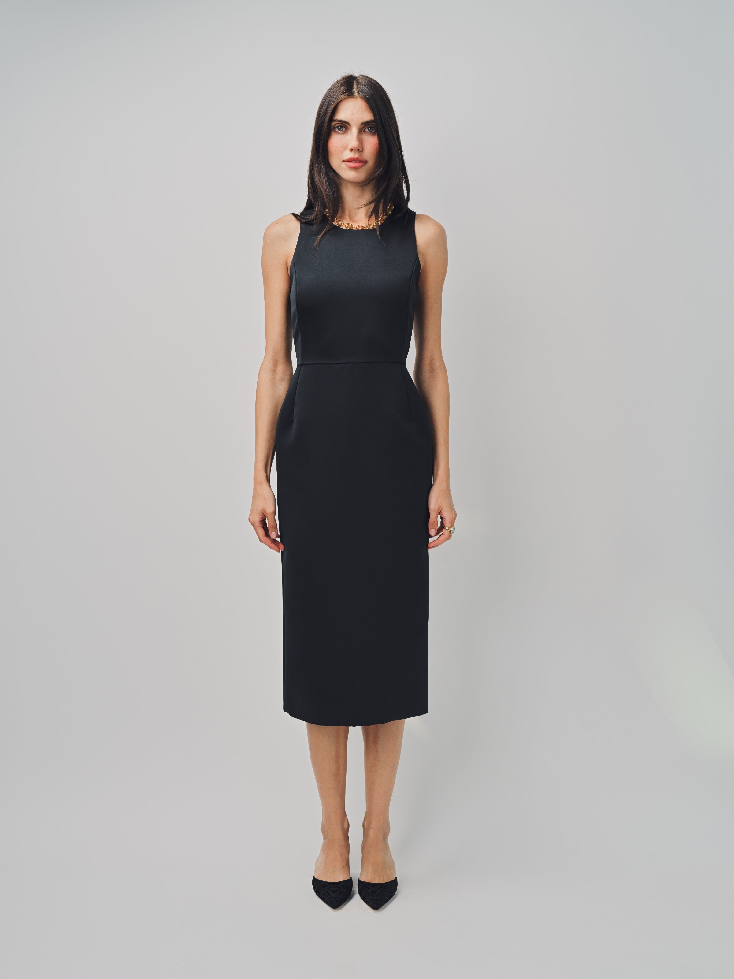 Maison Rabih Kayrouz Satin Short Dress Black / 34