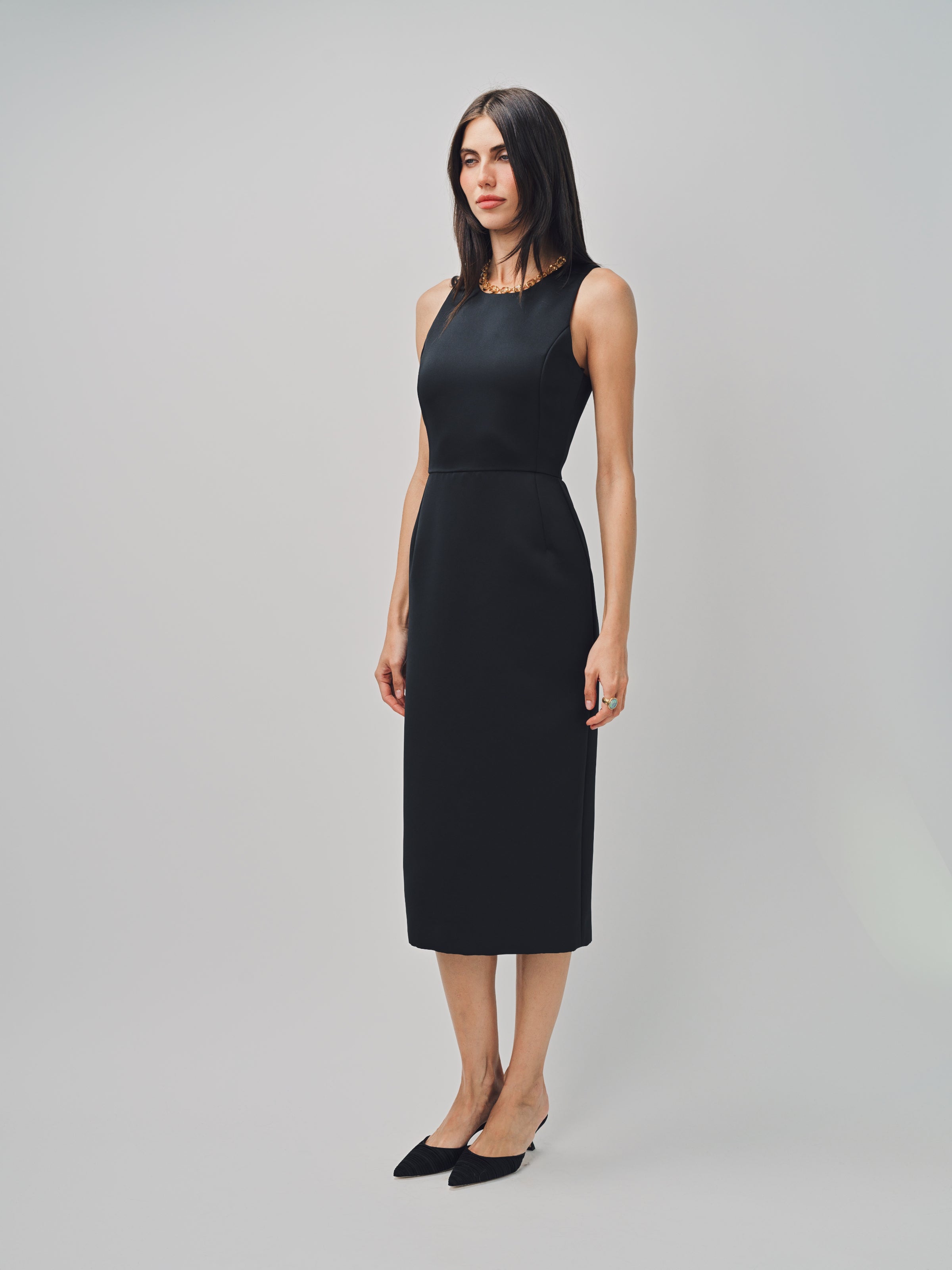 Maison Rabih Kayrouz Satin Short Dress Black / 34