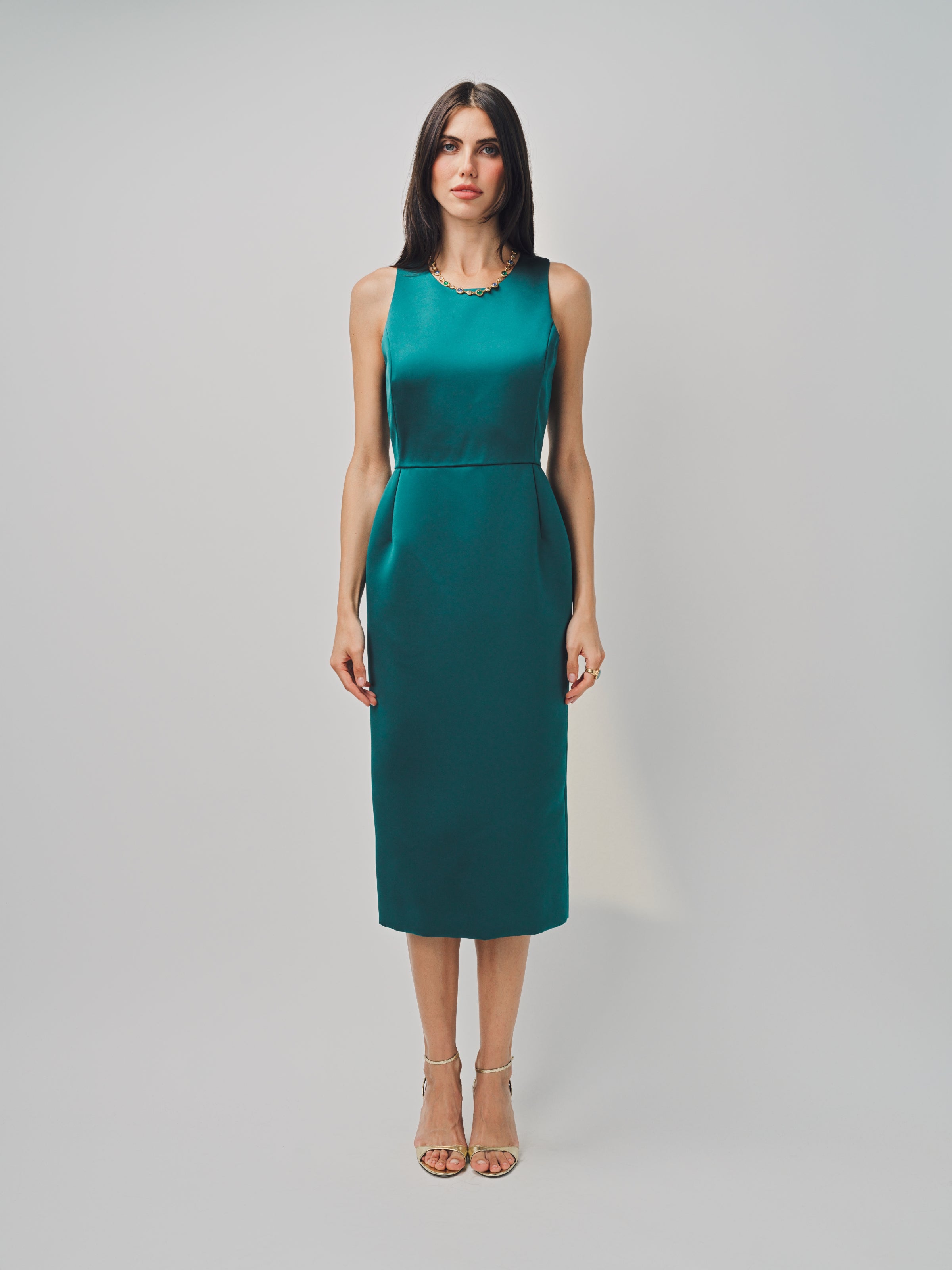 Maison Rabih Kayrouz Satin Short Dress Vert / 36
