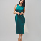 Maison Rabih Kayrouz Satin Short Dress Vert / 36