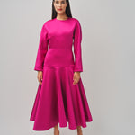 Maison Rabih Kayrouz Satin Short Dress Fuschia / 36