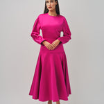 Maison Rabih Kayrouz Satin Short Dress Fuschia / 36