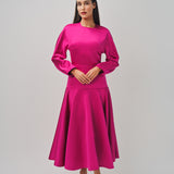 Maison Rabih Kayrouz Satin Short Dress Fuschia / 36